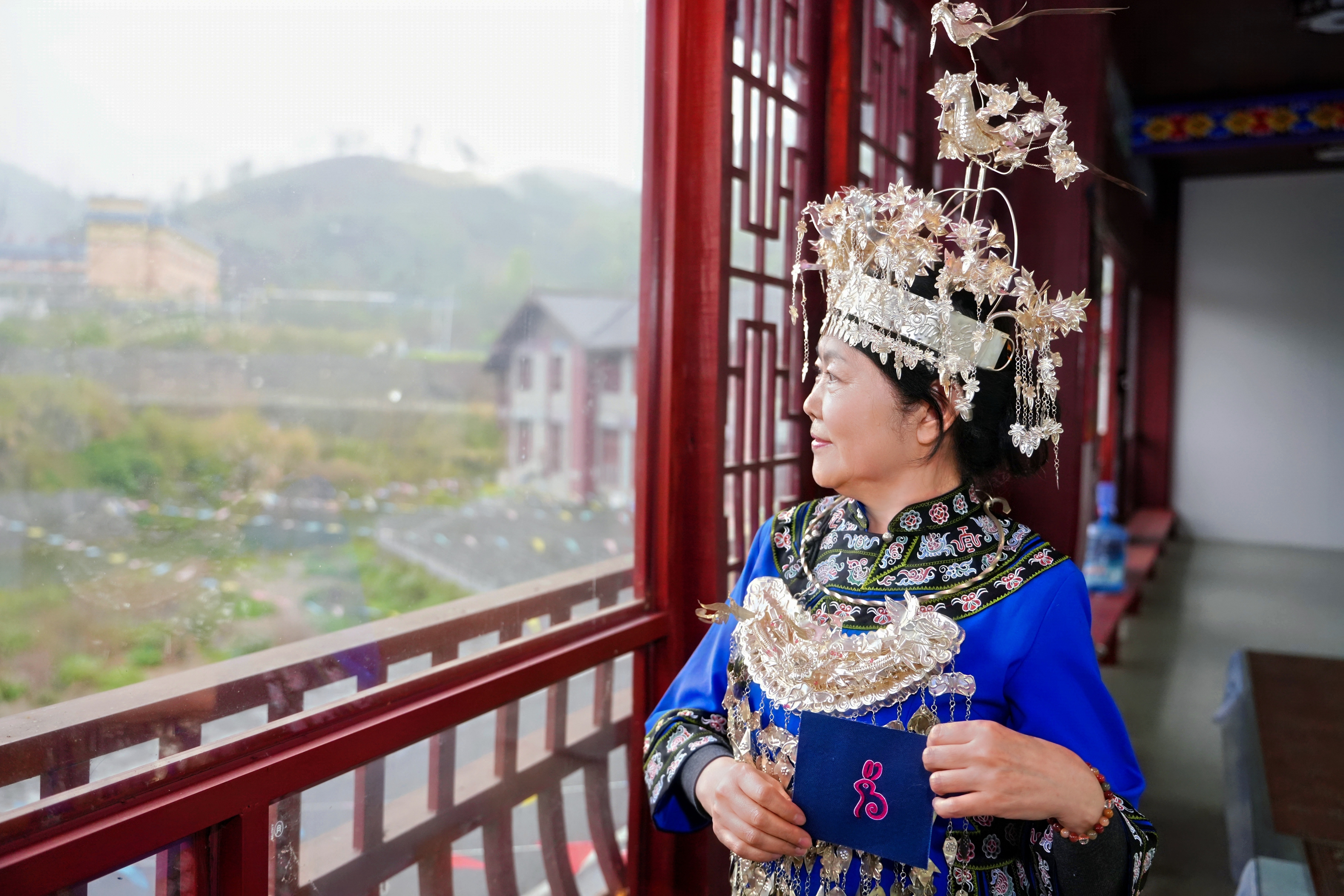 Miao Woman in Traditional Dress